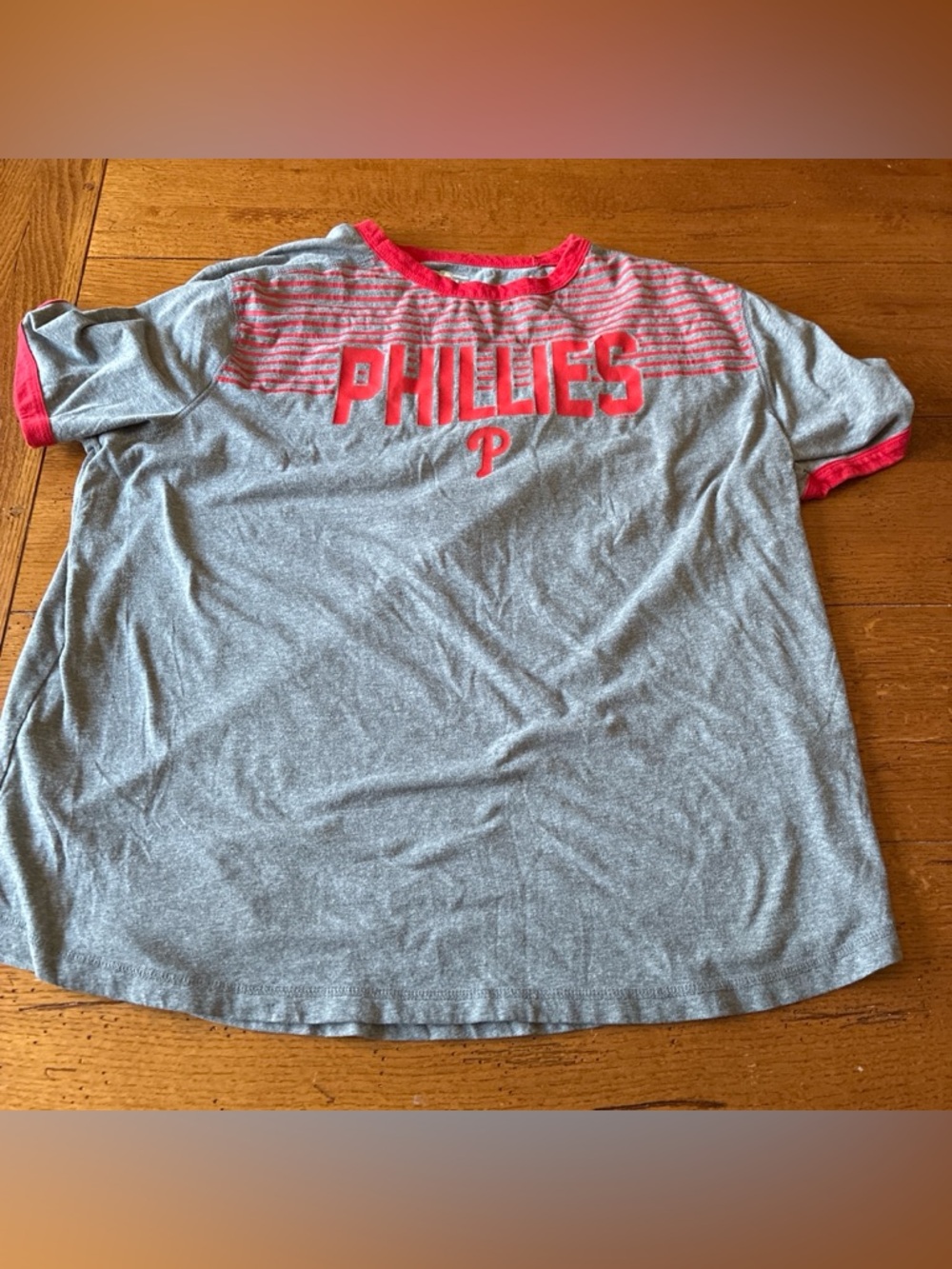 Genuine Merchandise Grey Tee with Red Collar